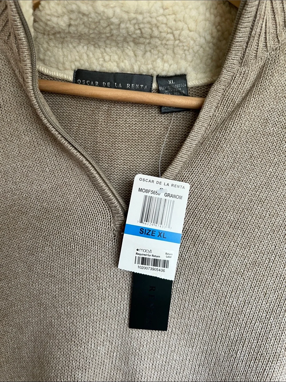 Oscar de la Renta men’s pullover sweater from Macy’s